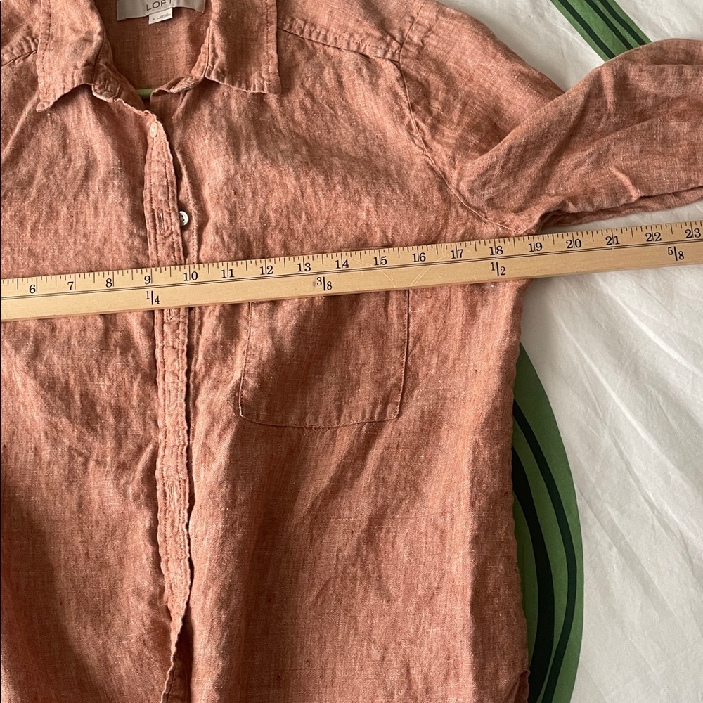 Loft Women's Rust Button-Up Blouse - image 4